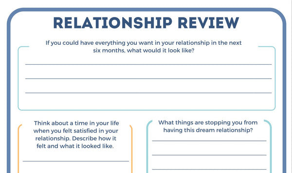Relationship Review Mini Workbook by Emily Pike - Happy Healthy Women