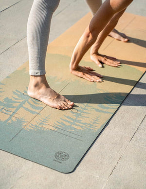 Satori Concept Cork Yoga Mat with Natural Rubber Base, Extra Size, Thickness and Support, Excellent Cushion & Grip, Non-Slip, Non-Toxic, Sweat-Resistant, Sustainable, Eco-friendly Exercise Mat (Mountain, Standard 72 x 26 x 4mm)