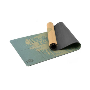 Satori Concept Cork Yoga Mat with Natural Rubber Base, Extra Size, Thickness and Support, Excellent Cushion & Grip, Non-Slip, Non-Toxic, Sweat-Resistant, Sustainable, Eco-friendly Exercise Mat (Mountain, Standard 72 x 26 x 4mm)