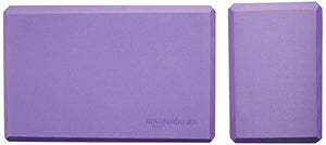 Yoga Blocks - 4 x 9 x 6 Inches, Set of 2, Purple