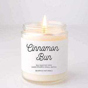 100% Soy Wax Cinnamon Bun Scented Candle