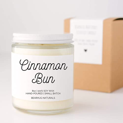 100% Soy Wax Cinnamon Bun Scented Candle