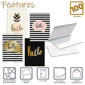 Toutes les occasions Hello Cartes de souhaits - 100-Pack