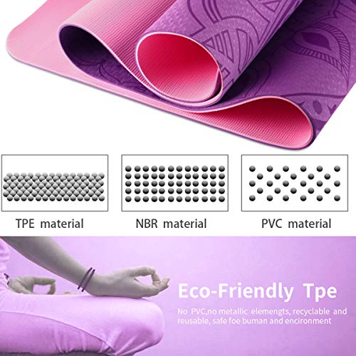 Eco-frendly TPE Yoga Mat, Non-Slip