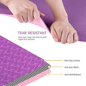 Eco Friendly Non Slip Yoga Mat with Carrying Strap