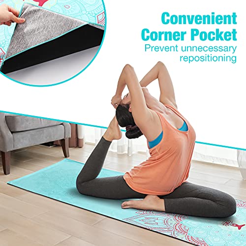 Serviette De Yoga Antidérapante En Caoutchouc Naturel - Absorbante, Séchage Rapide - Pour Pilates, Voyage, Plage, Pique-nique - Tapis écologique Et Durable - 13